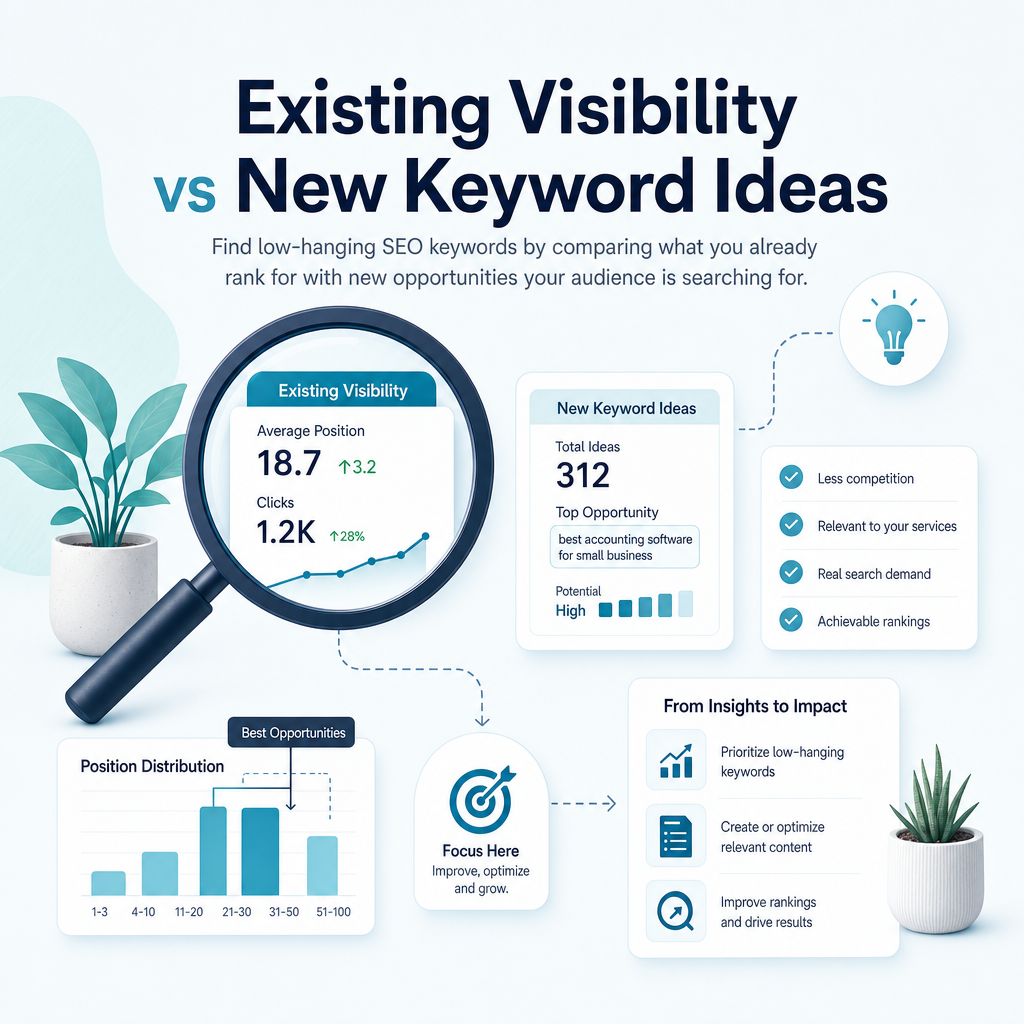 Existing Visibility vs New Keyword Ideas