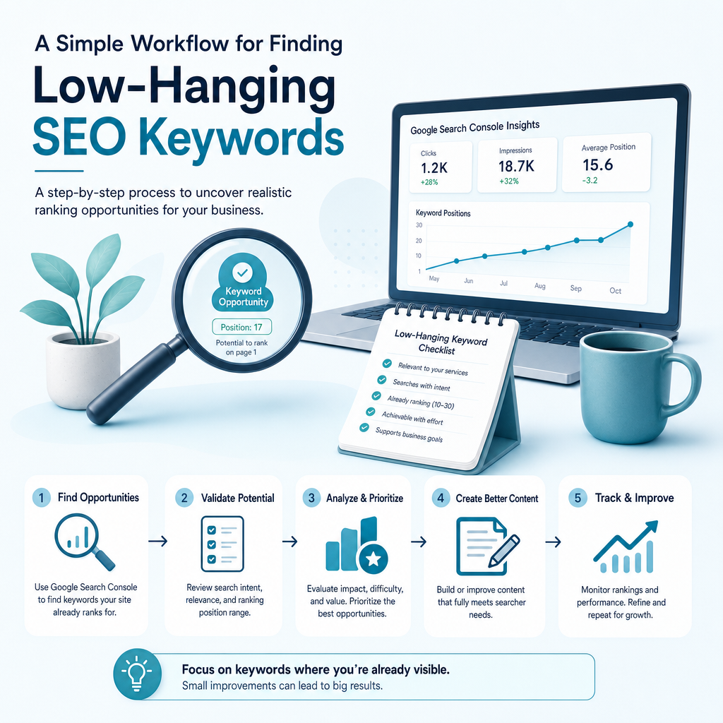 A Simple Workflow for Finding Low-Hanging SEO Keywords