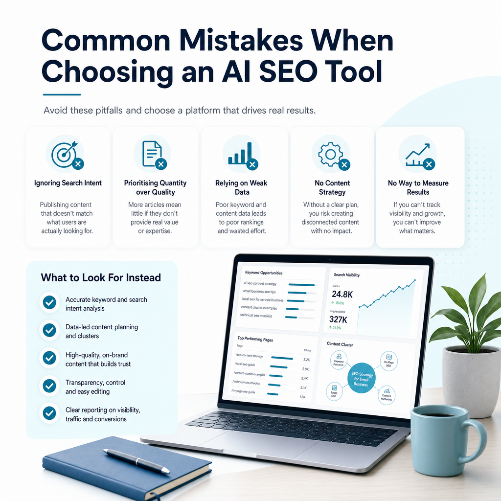 Common mistakes when choosing an AI SEO tool