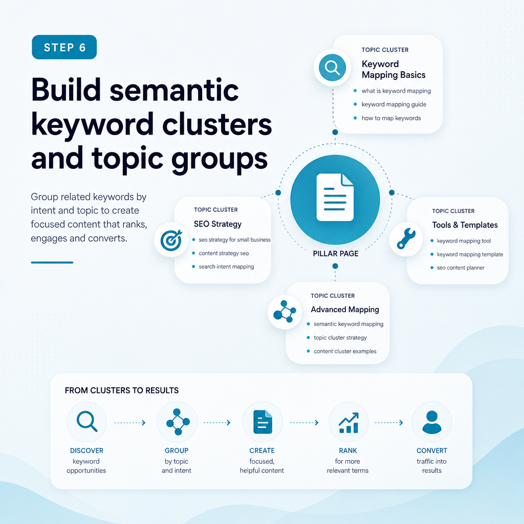 Step 6: Build semantic keyword clusters and topic groups