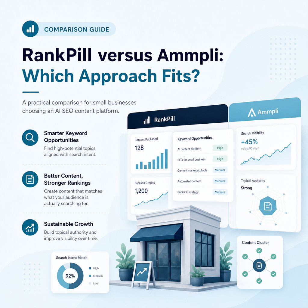 RankPill versus Ammpli: which approach fits?