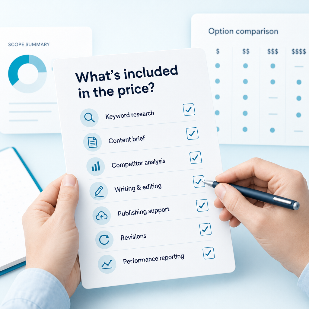 Pricing factors for B2B SaaS AI content services