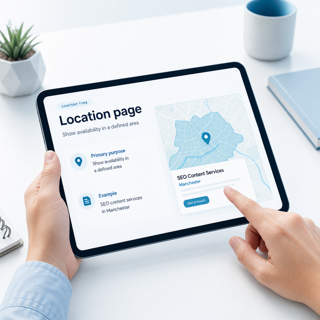 What local SEO content should a service business create?