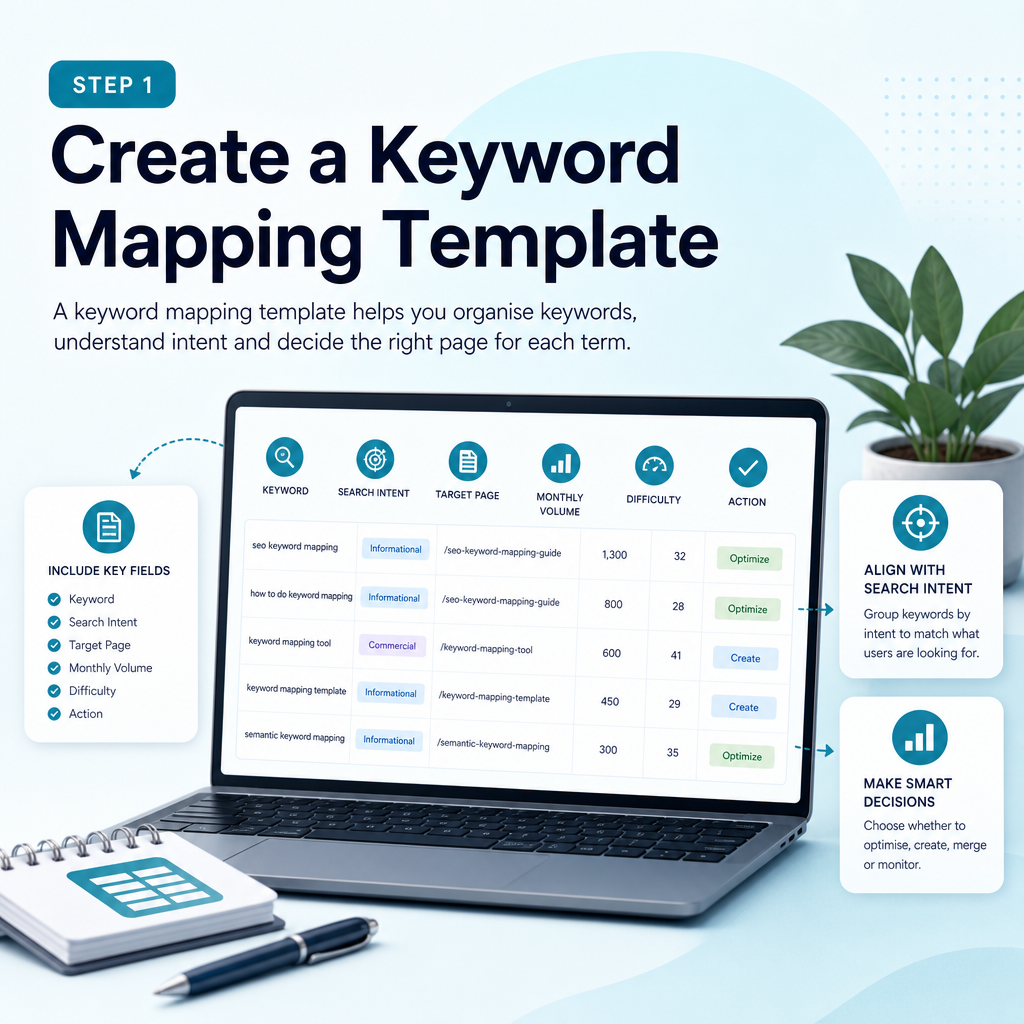 Step 1: Create a keyword mapping template