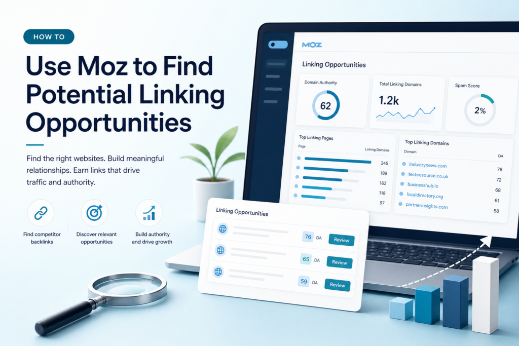 how to use MOZ to find potential linking opportunities