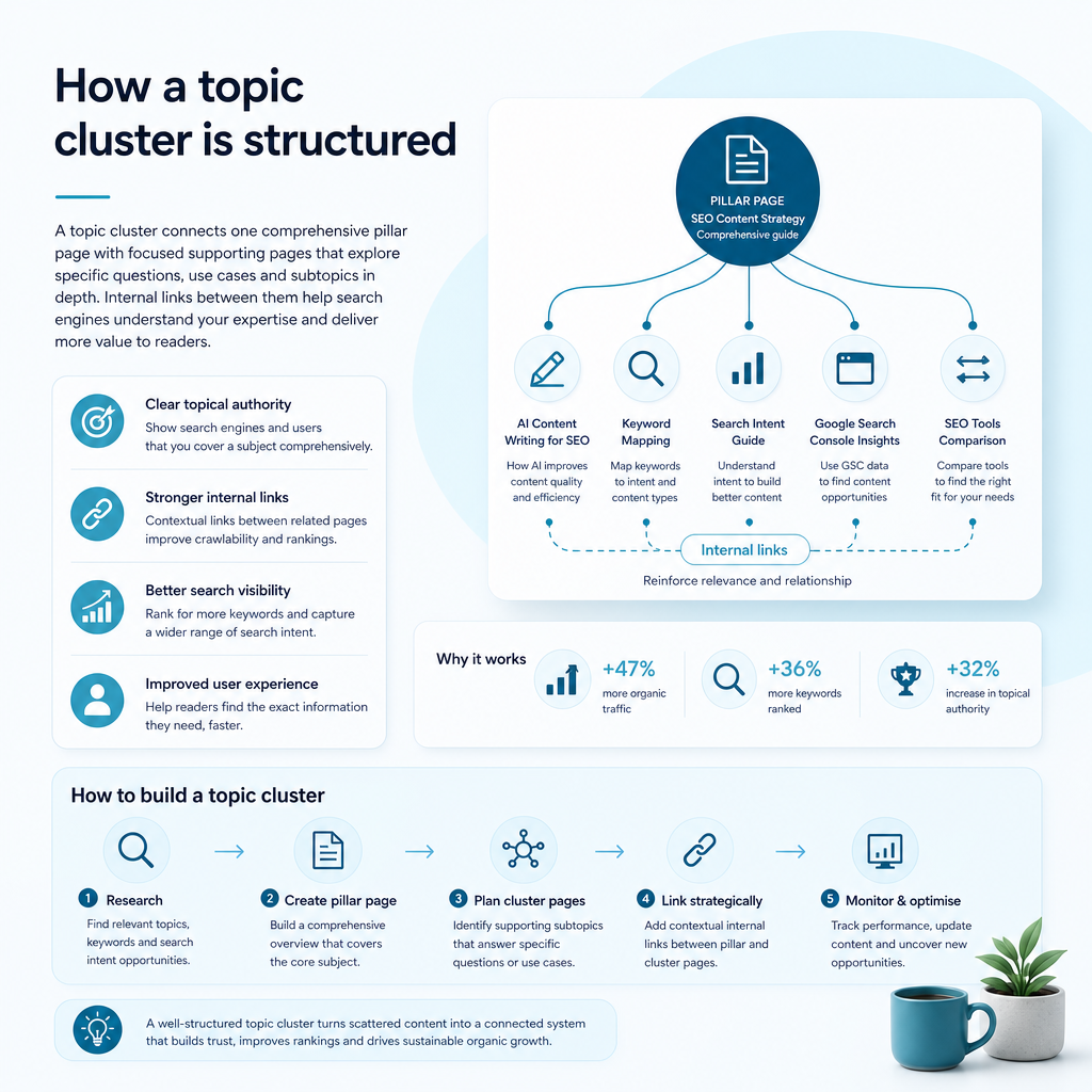 How a topic cluster is structured