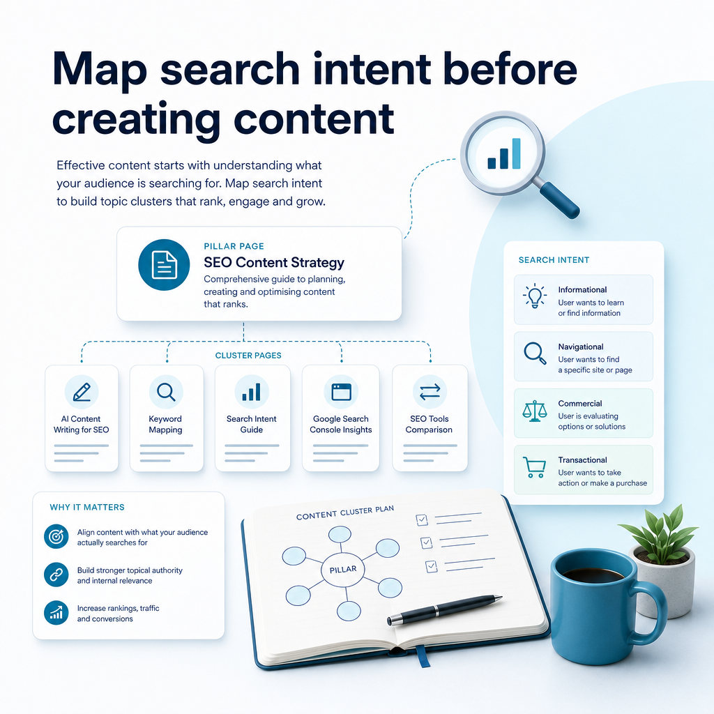 Map search intent before creating content